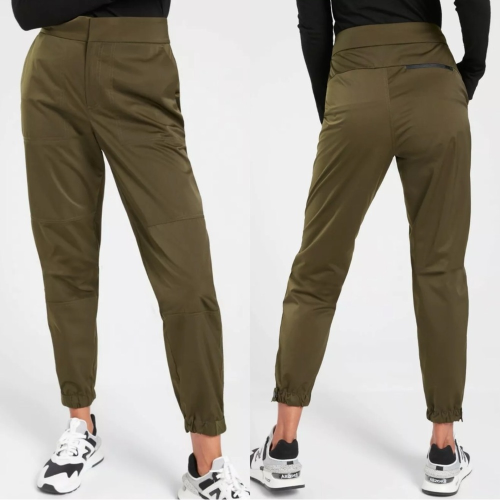 Athleta Olive Green Track Joggers